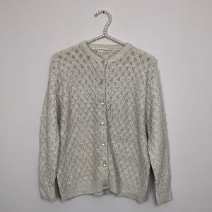 British Vogue SIlvery Colored Vintage Sweater